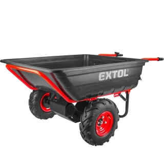 Dvoukolák nákladní s převodovkou aku EXTOL, 400kg, 225l, 40V Li-ion, 6Ah, 8891592